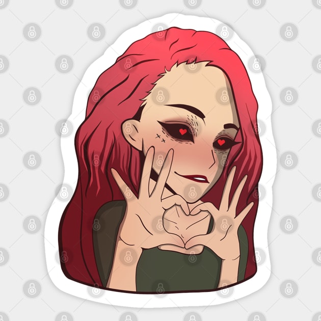 Anime pink hair girl Sticker by EmeraldWasp